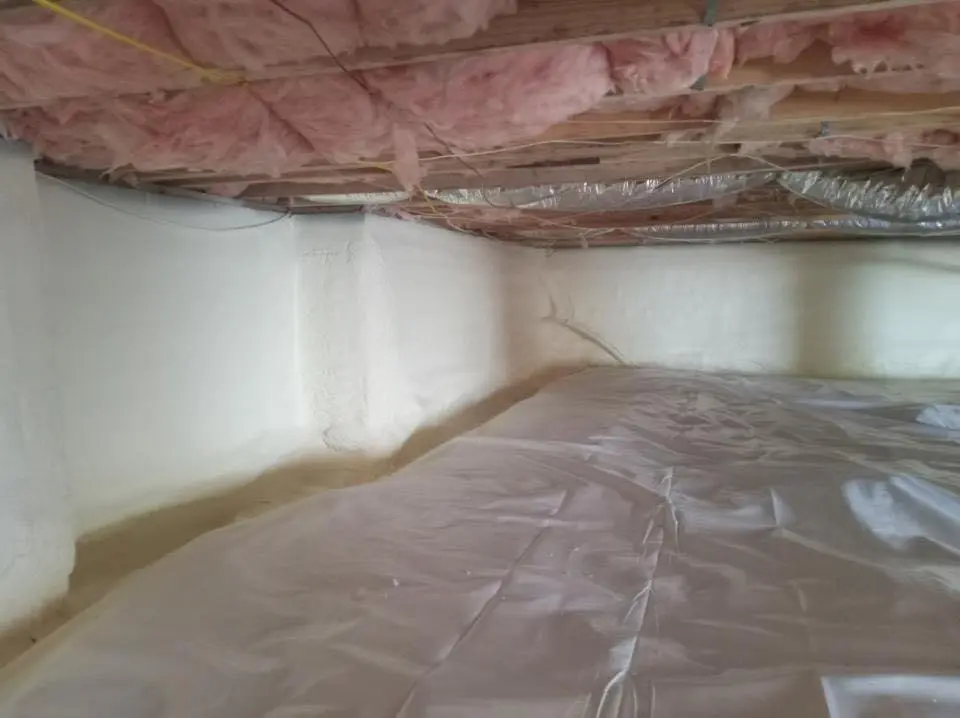 Crawl space encapsulation with closed-cell spray foam for Spray Foam Roofing Repair in Tupelo